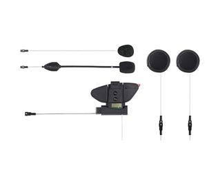 Midland - BT Pro Audio Kit Cablaggio Secondo Casco, Accessorio Interfono Moto, Auricolare Casco Moto con 2 Altoparlanti Super Bass Sound, Microfono Filo e Braccetto, Base Aggancio e Base Fissaggio