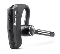 Midland Dual Headset Bluetooth, auricolare con PTT incorporato per comunicare a mani libere, cuffia mono con microfono ad archetto, cancellazione dei rumori