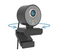 Midland Follow-U Webcam C1522, webcam girevole dal design elegante per Smart Working con Live Tracking, microfono integrato, Full HD 1080p, compatibile con qualsiasi dispositivo dotato di porta USB