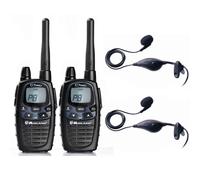 Midland G7L PRO + 2 Kits Mani Libere Walkie-talkie dual-band (LPD e PMR446) con kit auricolare per comunicazioni 100% gratuite!
