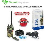 MIDLAND G9 PLUS MIMETICO RICETRASMITTENTE PMR/LPD 446, Waterproof bibanda 5W