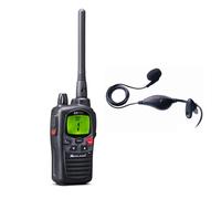 Midland G9 Pro + Kit Mani Libere Walkie-talkie con doppio pulsante PTT e kit auricolare per comunicazioni 100% gratuite e illimitate!