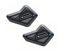 Midland - Interfono Moto Bluetooth ECE2206 Coppia Nuovo BT Mini Twin, Auricolari Casco Moto 4 Persone Waterproof, Portata 500m, Autonomia 8H, Cancellazione Rumore, Music Share, Compatibile TFT