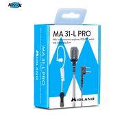 Midland MA 31-L PRO Auricolare Pneumatico Trasparente con Microfono 2 Pin C1497