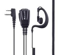 Midland MA21 Secure TX - Microfono con Auricolare 2 Pin Solo PTT (No VOX) | Archetto Regolabile Sopra Orecchio DX/SX, Altoparlante Performante per Security Compatibile con Linea XT e PRO, G7 PRO, G9PRO