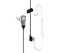 Midland- Microfono con Auricolare MA31-M Pneumatico 2Pin Sicurezza Outdoor | Cavo Silicone Trasparente, Impermeabile, VOX/PTT - Compatibile con Walkie Talkie G15 PRO, G18 PRO, Arctic e Motorola