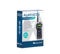 Midland - Radio CB Alan 42 DS Lithium, Ricetrasmittente Portatile AM/FM con Batteria Li-Ion 2800mAh per Durata Raddoppiata, Ricetrasmittenti Professionali Multi Banda, Squelch Digitale, Ricarica USB-C