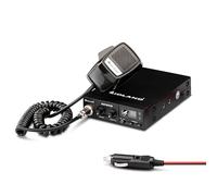 Midland - Radio CB Entry Level Alan 100 Plus B, Ricetrasmittente 40 Canali | AM/FM, Display Canali con Pulsanti Up-Down, Segnalazione Luminosa, Installazione Vano DIN, Microfono 4 Pin, Staffa e Viti