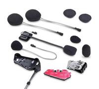 Midland - Serie R Audio Kit Cablaggio Secondo Casco, Altoparlante Accessorio Interfono Moto - Auricolare Casco Moto con 2 Altoparlanti Hi-Fi, Microfono Filo e Braccetto, Base Aggancio e Base Fissaggio