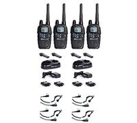 Midland Set di 4 valigette radio G7 Pro Plus con cuffie, radio