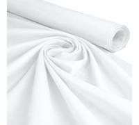 Midland Textiles Tessuto bianco in 100% cotone, larghezza 157 cm, tinta unita, ideale per trapunte, cucito, sartoria, fodere per tende, borse, biancheria da letto, federe