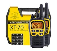 Midland - Walkie Talkie XT70 Adventure, Set 2 Ricetrasmittenti Professionali Dual Band, 93 Canali - 24 PMR446/69 LPD, Copertura 12 Km, Autonomia 18H, Ricarica Rapida, Batterie Ricaricabili, Giallo