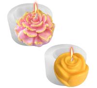Midnadiy silicone per candele, Morbido stampi in silicone candela fiore con Superficie liscia, Facile da sformare, Per cera di soia, cera d'api, aromaterapia, saponi artigianali
