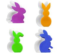Midnadiy Stampi in silicone per Pasqua, 4 stampi in silicone a forma di coniglio, 3D per conigli, Pasqua, stampo per colata di coniglio, stampo in silicone per Pasqua, stampi in silicone per gesso
