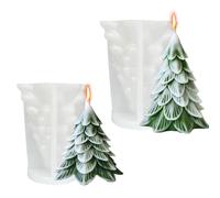 Midnadiy stampi per candele natalizie, 2 pezzi stampi silicone per candele facili da sformare, texture raffinata, per la produzione di candele, decorazioni natalizie artigianali, artigianato in resina