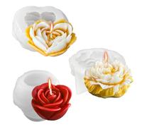 Midnadiy stampi silicone per candele, Morbido stampo candela fiori con Superficie liscia, Facile da sformare, Perfetto per l'artigianato fai da te, stampi per la produzione di candele