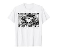 Midnight Anime Ragazza Giapponese Manga Maglietta