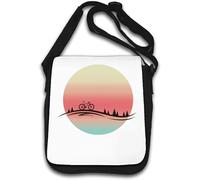 Midnight Bike Ride - Borsa a tracolla per bicicletta, colore: Bianco
