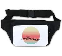 Midnight Bike Ride - Marsupio con grafica per bicicletta, colore: Bianco