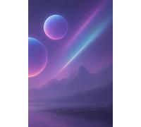 Midnight Blue Fluid Art Notebook: Modern Abstract Liquid Marble Design with Golden Accents