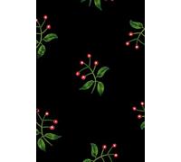 Midnight Botanica: Crimson Berry: 190 pages ruled notebook