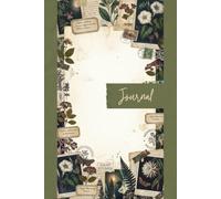 Midnight Botanical Garden Junk Journal Pages - 6x9 Aesthetic Stationery Paper - 100 Decorative Writing Sheets with Nocturnal Herbarium Studies, ... and Shabby Chic Dark Cottagecore Textures