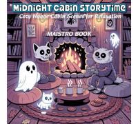 Midnight Cabin Storytime: Coloring Book for Adults & Teens Featuring Cute Ghostly Creatures in Cozy Hygge Cabin Scenes for Relaxation & Coziness.