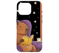 Midnight Capybara Book Lover - Biblioteca al chiaro di luna Custodia per iPhone 16 Pro