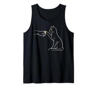 Midnight Cat Touch Magical Bond Line Art Cat Silhouette Canotta