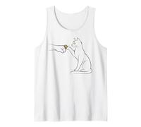 Midnight Cat Touch Magical Bond Line Art Silhouette a Forma di Gatto Canotta