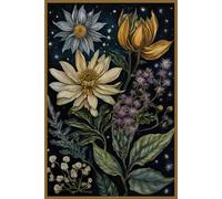 Midnight Garden Journal: Vintage Floral Notebook with Lined Pages: Celestial Botanical Aesthetic | 6x9” Paperback | 120 Lined Pages for Journaling, Notes & Creative Writing