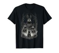 Midnight Goth Bunny Dark Forest Lover Art Maglietta