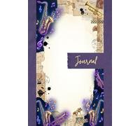 Midnight Jazz & Neon Blues Junk Journal Pages - 6x9 Vintage Nightclub Scrapbooking Paper - 100 Decorative Writing Sheets with Saxophones, Trumpets and Musical Ephemera