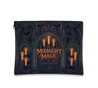 Midnight Magic Gothic Candle Citazione Cattedrale Halloween Makeup Bag 17,8 | Architettura gotica, astuccio con cerniera per trucco, motivo candela luminosa, atmosfera mistica, apertura durevole con