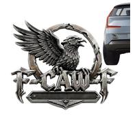 Midnight Metal Satire: A matte midnight metal finish covers this car embl