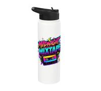 Midnight Mixtape - Costume anni '80 Stainless Steel Insulated Water Bottle