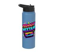 Midnight Mixtape - Costume anni '80 Stainless Steel Insulated Water Bottle