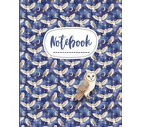 Midnight Owls Notebook: Celestial Owl-Themed Writing Journal - 7.5" x 9.25", 110 Wide Ruled Pages
