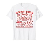 Midnight Ramen Society Tokyo Giappone Notte Noodles Retro Maglietta