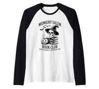 Midnight Salem Book Club Leggi tra Le Linee del Buio Maglia con Maniche Raglan