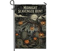 Midnight Scavenger Hunt Graveyard Citazione Halloween Garden Flag 30,5 x