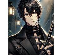 Midnight Shadows: College Ruled Lined Notebook with Mysterious Anime Samurai Design: Perfect for Journaling, Writing, or Daily Notes - 7.5 x 9.25 ... College Ruled, Matching Front and Back Cover