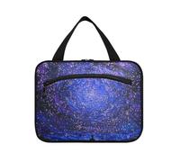 Midnight Starry Sky Stars Spark Hanging Travel Bag Toiletry kit con gancio, borse di moda firmate con cerniera per gli elementi essenziali per le donne viaggio Bolsa de maquillaje para Mujer L