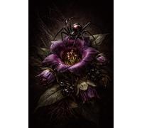Midnight Venom: Gothic Spider Floral Notebook