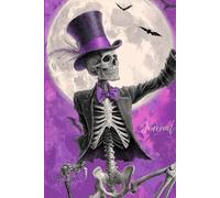 Midnight Waltz Journal: A Whimsical and Gothic Notebook Featuring a Realistic Skeleton Dancing in a Top Hat Under a Purple Moonlit Sky with Bats - ... Inspiration, and Creative Expression