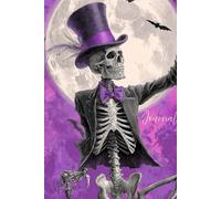 Midnight Waltz Journal: A Whimsical and Gothic Notebook Featuring a Realistic Skeleton Dancing in a Top Hat Under a Purple Moonlit Sky with Bats - ... Inspiration, and Creative Expression