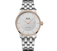 Mido Baroncelli Signature Gent M037.407.21.031.00 Automatic Men's Watch - Silver Dial, Rose-Gold PVD, Stainless Steel Bracelet