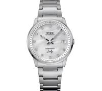 Mido Commander Lady M021.207.11.106.00 Automatic Women's Watch - Mother of Pearl Dial, Stainless Steel Bracelet