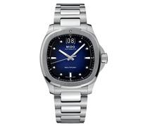 Mido Multifort TV Big Date M049.526.11.041.00 Automatic Men's Watch - Blue Dial, Stainless Steel Bracelet