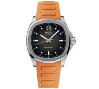 Mido Multifort TV Big Date Men's Automatic Watch - Grey Gradient Dial, Orange Rubber Strap